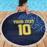 Custom Scotland Football 2024 Go Champion Beach Blanket - Wonder Print Shop