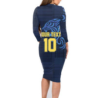 Custom Scotland Football 2024 Go Champion Family Matching Long Sleeve Bodycon Dress and Hawaiian Shirt - Wonder Print Shop