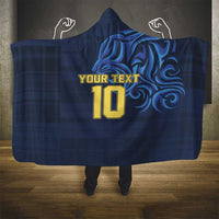 Custom Scotland Football 2024 Go Champion Hooded Blanket