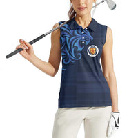Custom Scotland Football 2024 Go Champion Women Sleeveless Polo Shirt - Wonder Print Shop