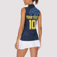 Custom Scotland Football 2024 Go Champion Women Sleeveless Polo Shirt - Wonder Print Shop