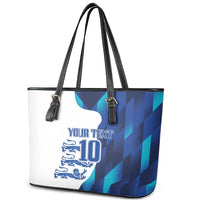 Custom England Football 2024 Go Champion Leather Tote Bag - Wonder Print Shop