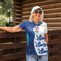Custom England Football 2024 Go Champion Women Polo Shirt - Wonder Print Shop
