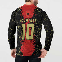 Custom Albania Football 2024 Go Champion Button Sweatshirt - Wonder Print Shop