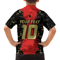 Custom Albania Football 2024 Go Champion Family Matching Off Shoulder Short Dress and Hawaiian Shirt - Wonder Print Shop