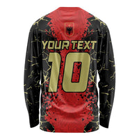 Custom Albania Football 2024 Go Champion Long Sleeve Shirt - Wonder Print Shop