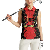 Custom Albania Football 2024 Go Champion Women Sleeveless Polo Shirt - Wonder Print Shop