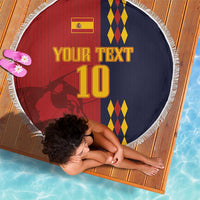 Custom Spain Football 2024 Go Champion Beach Blanket - Wonder Print Shop
