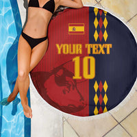 Custom Spain Football 2024 Go Champion Beach Blanket - Wonder Print Shop