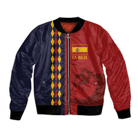 Custom Spain Football 2024 Go Champion Bomber Jacket - Wonder Print Shop