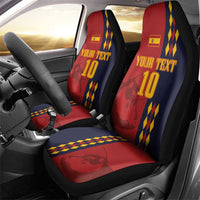 Custom Spain Football 2024 Go Champion Car Seat Cover - Wonder Print Shop
