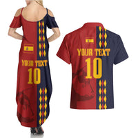 Custom Spain Football 2024 Go Champion Couples Matching Summer Maxi Dress and Hawaiian Shirt - Wonder Print Shop