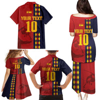 Custom Spain Football 2024 Go Champion Family Matching Puletasi and Hawaiian Shirt - Wonder Print Shop