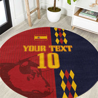 Custom Spain Football 2024 Go Champion Round Carpet