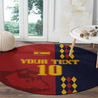 Custom Spain Football 2024 Go Champion Round Carpet