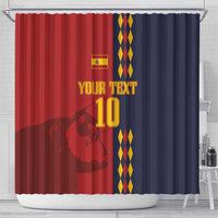 Custom Spain Football 2024 Go Champion Shower Curtain