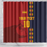 Custom Spain Football 2024 Go Champion Shower Curtain