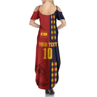 Custom Spain Football 2024 Go Champion Summer Maxi Dress - Wonder Print Shop