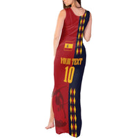 Custom Spain Football 2024 Go Champion Tank Maxi Dress - Wonder Print Shop