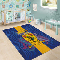 Barbados Emancipation Day Area Rug Coat of Arms and Map National Flag Style - Wonder Print Shop