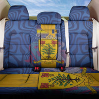 Barbados Emancipation Day Back Car Seat Cover Coat of Arms and Map National Flag Style - Wonder Print Shop