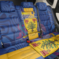 Barbados Emancipation Day Back Car Seat Cover Coat of Arms and Map National Flag Style - Wonder Print Shop