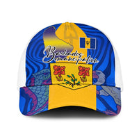 Barbados Emancipation Day Baseball Net Cap Coat of Arms and Map National Flag Style - Wonder Print Shop