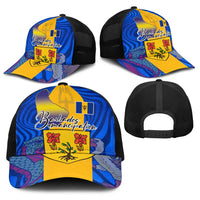 Barbados Emancipation Day Baseball Net Cap Coat of Arms and Map National Flag Style - Wonder Print Shop