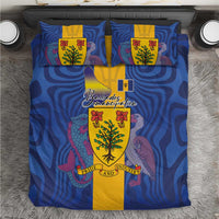 Barbados Emancipation Day Bedding Set Coat of Arms and Map National Flag Style - Wonder Print Shop