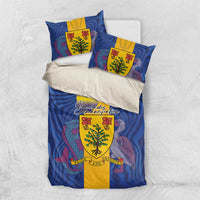 Barbados Emancipation Day Bedding Set Coat of Arms and Map National Flag Style - Wonder Print Shop