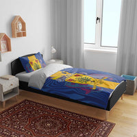 Barbados Emancipation Day Bedding Set Coat of Arms and Map National Flag Style - Wonder Print Shop