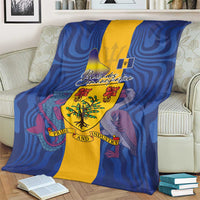 Barbados Emancipation Day Blanket Coat of Arms and Map National Flag Style - Wonder Print Shop