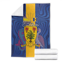 Barbados Emancipation Day Blanket Coat of Arms and Map National Flag Style - Wonder Print Shop