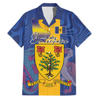 Personalised Barbados Emancipation Day Family Matching Mermaid Dress and Hawaiian Shirt Coat of Arms and Map National Flag Style - Wonder Print Shop