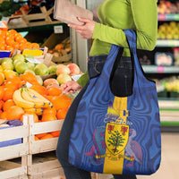 Barbados Emancipation Day Grocery Bag Coat of Arms and Map National Flag Style - Wonder Print Shop