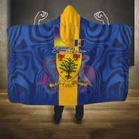 Barbados Emancipation Day Hooded Blanket Coat of Arms and Map National Flag Style - Wonder Print Shop