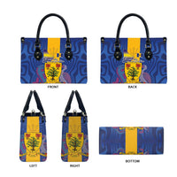 Barbados Emancipation Day Leather Bag Coat of Arms and Map National Flag Style - Wonder Print Shop