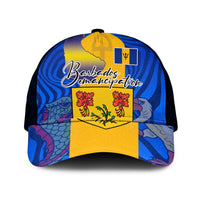 Barbados Emancipation Day Mesh Trucker Cap Coat of Arms and Map National Flag Style - Wonder Print Shop