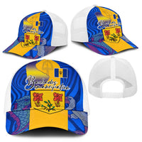 Barbados Emancipation Day Mesh Trucker Cap Coat of Arms and Map National Flag Style - Wonder Print Shop