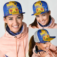 Barbados Emancipation Day Mesh Trucker Cap Coat of Arms and Map National Flag Style - Wonder Print Shop