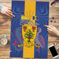 Barbados Emancipation Day Puzzle Coat of Arms and Map National Flag Style - Wonder Print Shop