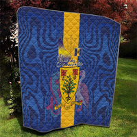 Barbados Emancipation Day Quilt Coat of Arms and Map National Flag Style - Wonder Print Shop