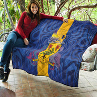 Barbados Emancipation Day Quilt Coat of Arms and Map National Flag Style - Wonder Print Shop