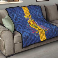 Barbados Emancipation Day Quilt Coat of Arms and Map National Flag Style - Wonder Print Shop
