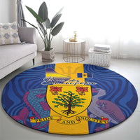 Barbados Emancipation Day Round Carpet Coat of Arms and Map National Flag Style - Wonder Print Shop