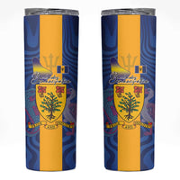 Barbados Emancipation Day Skinny Tumbler Coat of Arms and Map National Flag Style - Wonder Print Shop