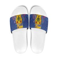 Barbados Emancipation Day Slide Sandals Coat of Arms and Map National Flag Style - Wonder Print Shop
