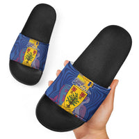 Barbados Emancipation Day Slide Sandals Coat of Arms and Map National Flag Style - Wonder Print Shop