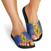 Barbados Emancipation Day Slide Sandals Coat of Arms and Map National Flag Style - Wonder Print Shop