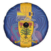 Barbados Emancipation Day Spare Tire Cover Coat of Arms and Map National Flag Style - Wonder Print Shop